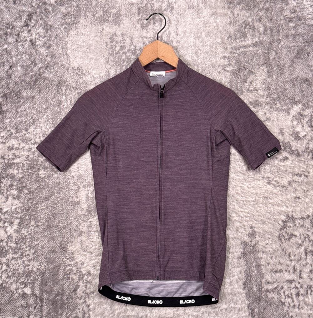 Black Sheep Cycling Jersey Medium Womens Purple Merino Wool Blend Full Zip